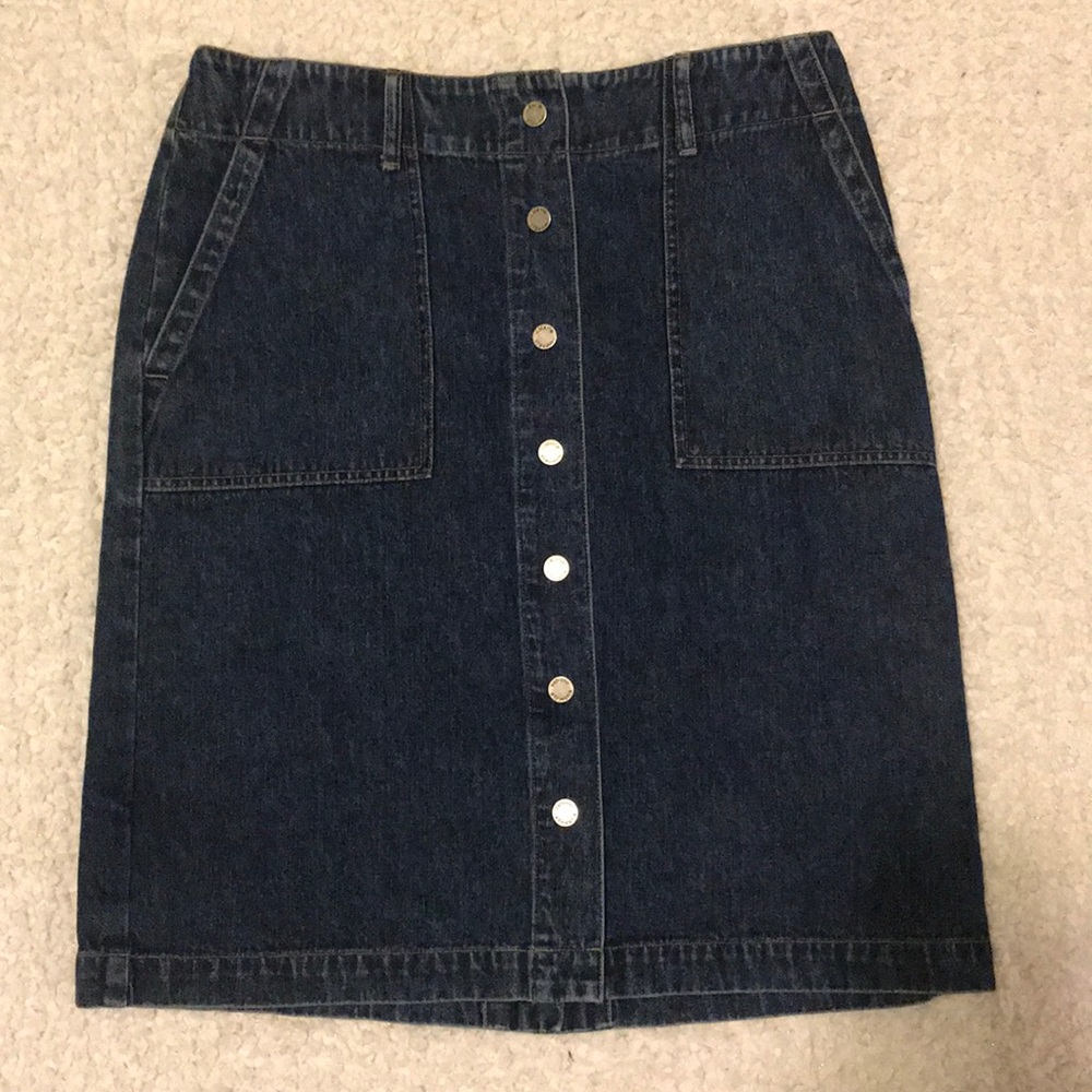 Jean midi skirt